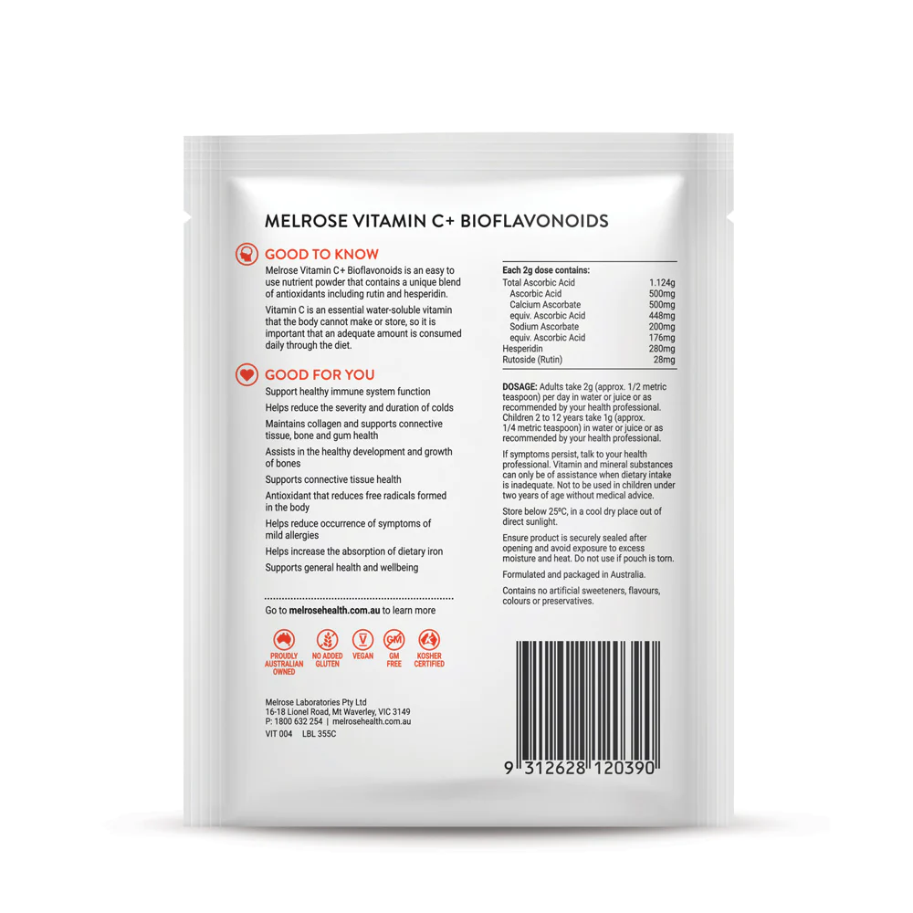 Melrose Vitamin C Plus Bioflavonoids Orange Flavoured 100g - Image 2